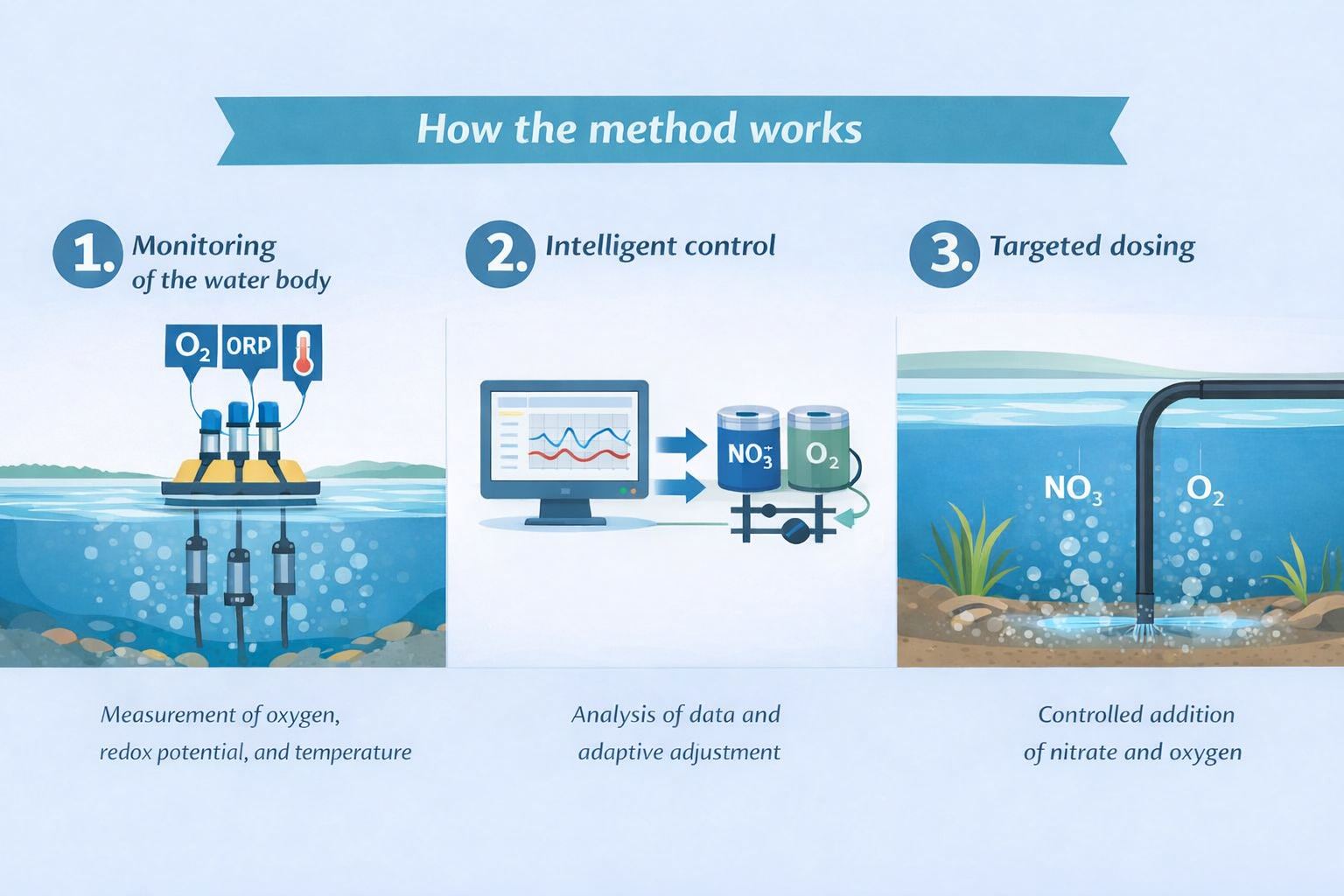Scheme of intelligent process control with sensor systems, data analysis and dosing